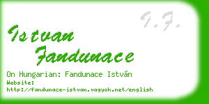 istvan fandunace business card